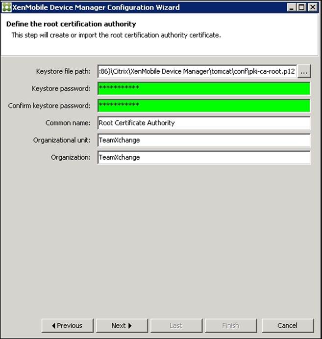 Configuring XenMobile™ connector and certificate