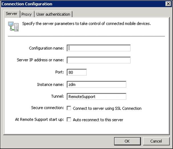 Adding the Device Manager connection
